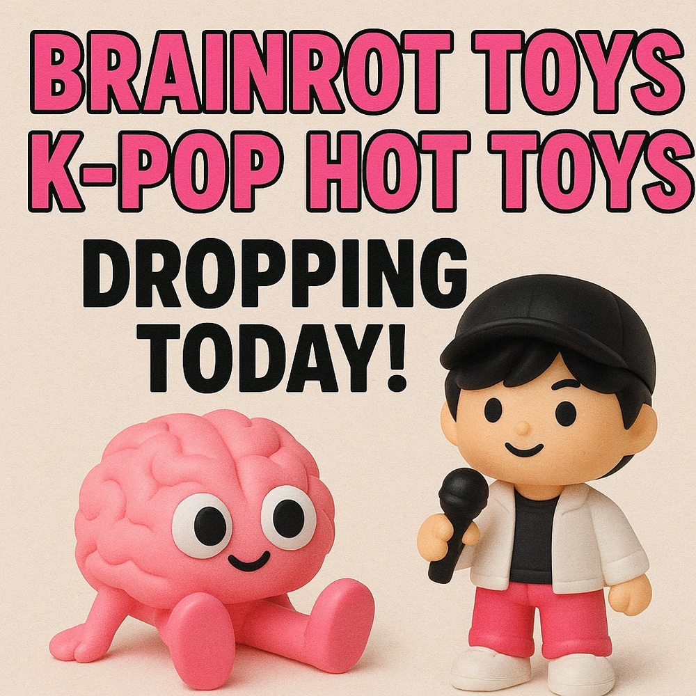 K-Pop Hot Toys - Pink and Black Action Figures